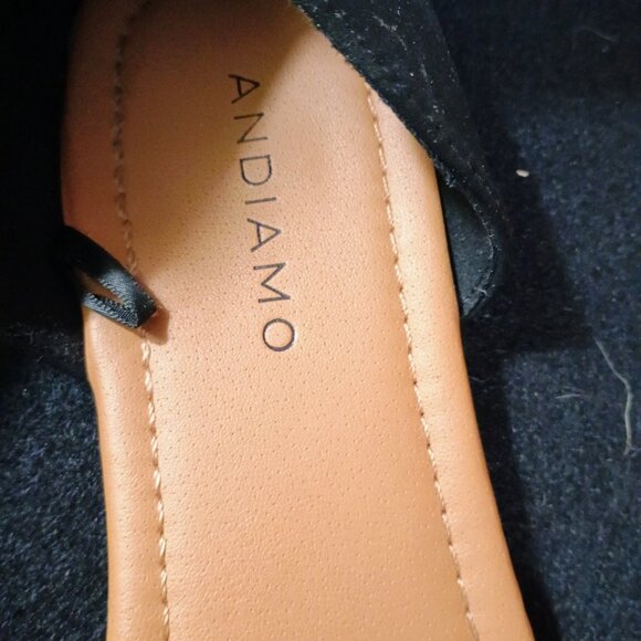 EUC: Andiamo Sze 11 Black Rhinestone Embellished D'Orsay Sandals - Picture 3 of 6